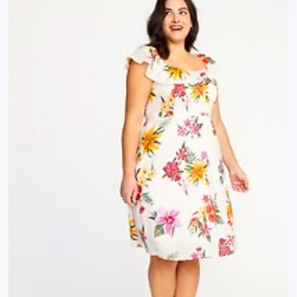 Old navy Fit and Flare Ruffled dress size 2x